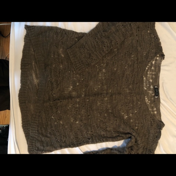 Knit dark green sweater - Picture 2 of 3